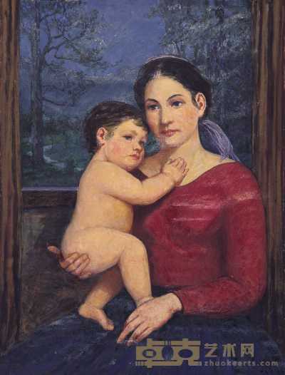 郭绍纲 1999年作 母与子 112×89cm